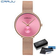 Fashion Women Watch Luxury Casual Simple Ladies Daily Dress Mesh Wristwatch Minimalist Waterproof Quartz Female Clock