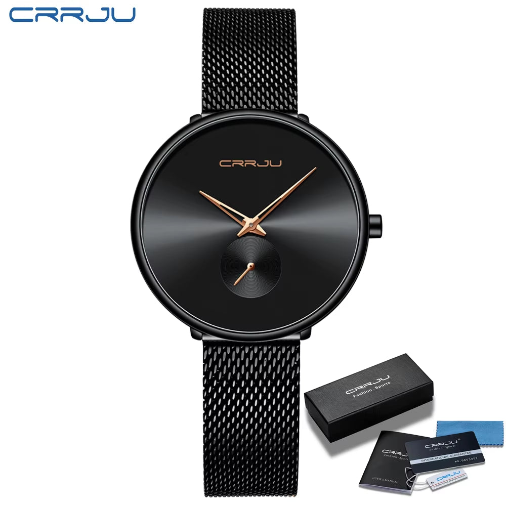 Fashion Women Watch Luxury Casual Simple Ladies Daily Dress Mesh Wristwatch Minimalist Waterproof Quartz Female Clock