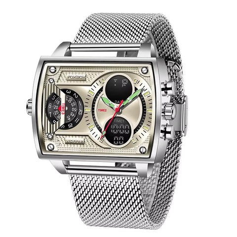 2024 Men Watch Gold Quartz Led Clock Men Watch Sport Waterproof Wrist Watch Male Military Digital Watches Man Relogio Masculino