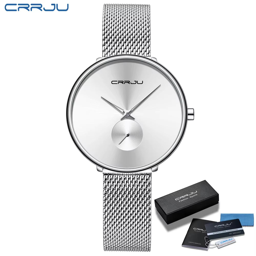 Fashion Women Watch Luxury Casual Simple Ladies Daily Dress Mesh Wristwatch Minimalist Waterproof Quartz Female Clock