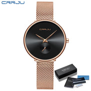Fashion Women Watch Luxury Casual Simple Ladies Daily Dress Mesh Wristwatch Minimalist Waterproof Quartz Female Clock