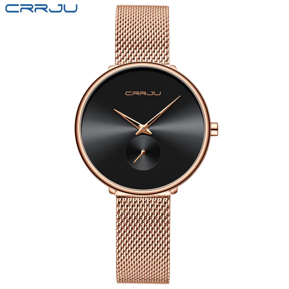 Fashion Women Watch Luxury Casual Simple Ladies Daily Dress Mesh Wristwatch Minimalist Waterproof Quartz Female Clock