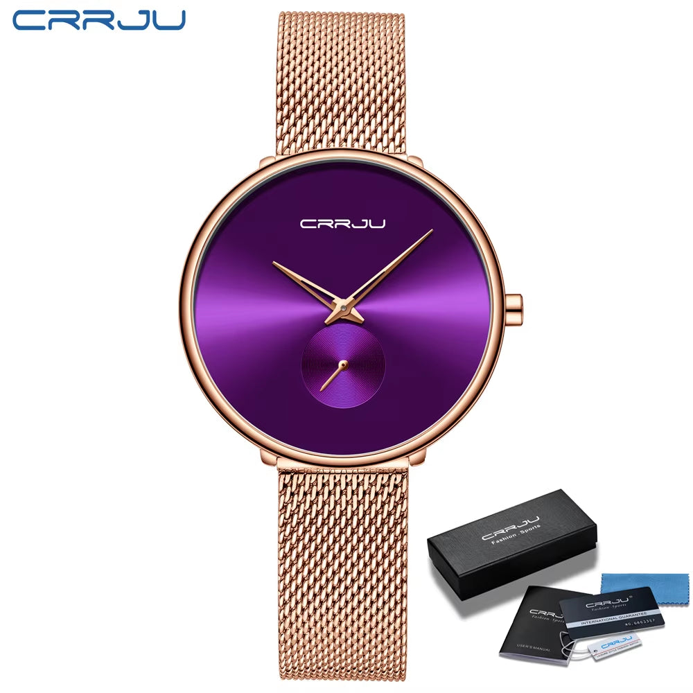 Fashion Women Watch Luxury Casual Simple Ladies Daily Dress Mesh Wristwatch Minimalist Waterproof Quartz Female Clock