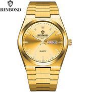 Fashion New Men Business Watch Leisure Quartz Stainless Steel Buckle Watches Waterproof Luminous Calendar Men'S Watches