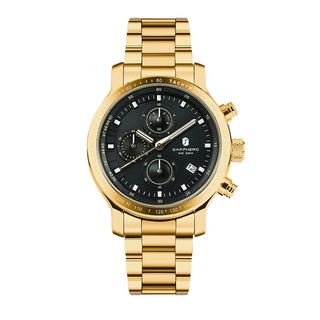 Men'S Watches Luxury Brands Stainless Steel Gold Watches Quartz Waterproof Timepieces Elegant Dating Watches