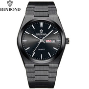 Fashion New Men Business Watch Leisure Quartz Stainless Steel Buckle Watches Waterproof Luminous Calendar Men'S Watches