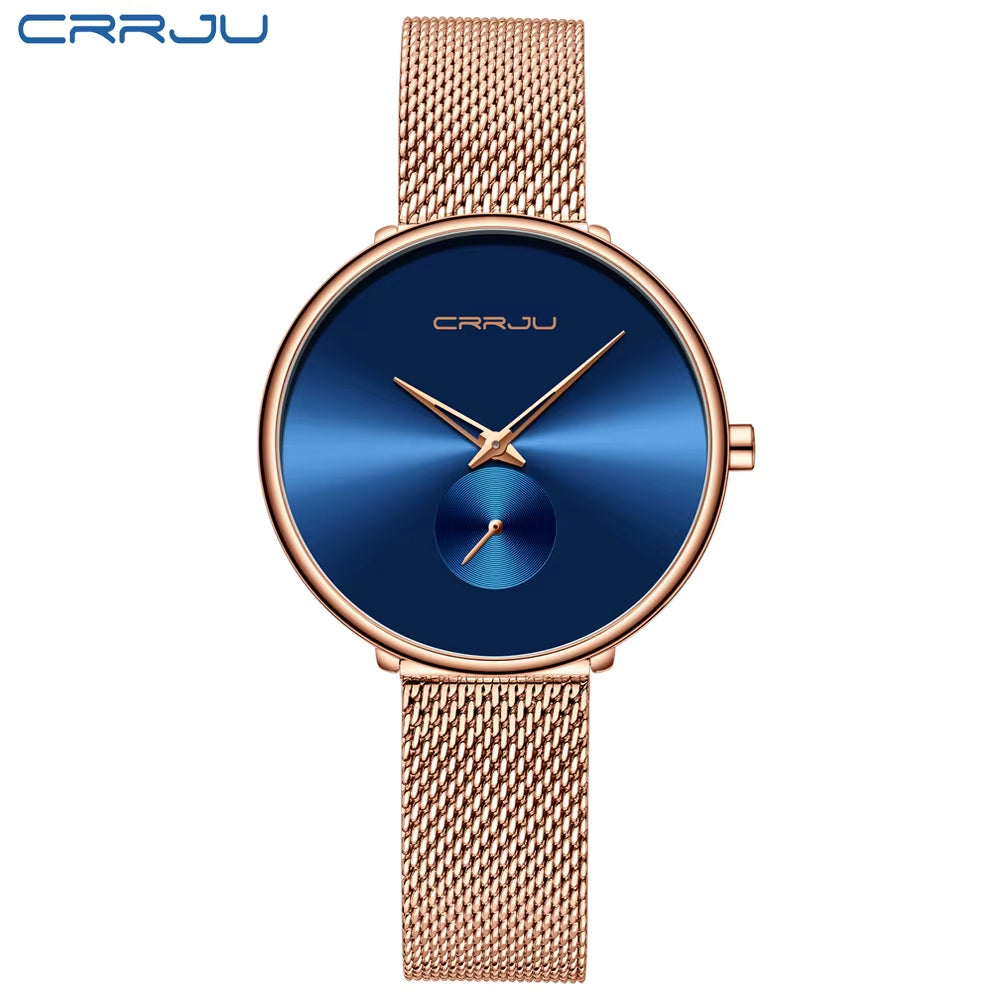 Fashion Women Watch Luxury Casual Simple Ladies Daily Dress Mesh Wristwatch Minimalist Waterproof Quartz Female Clock