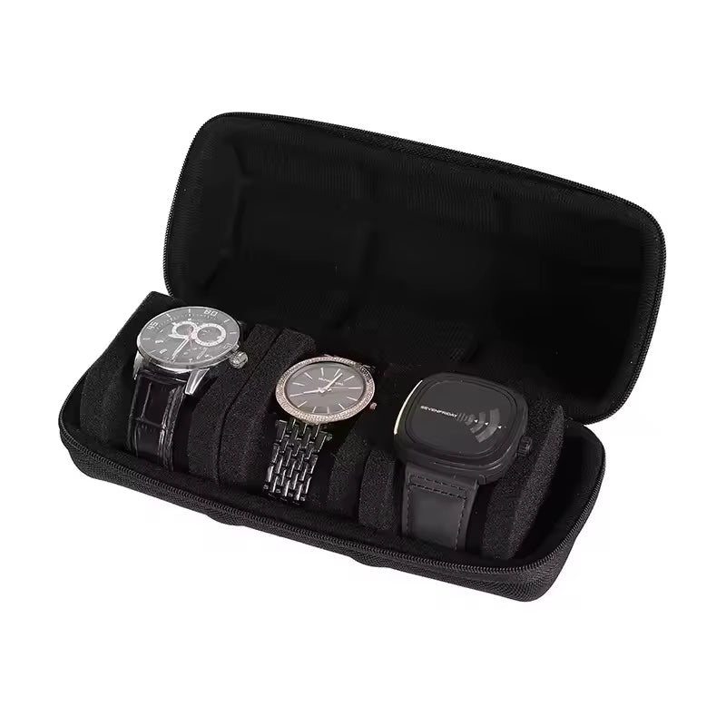 10 Slots Watch Storage Box Watch Zipper Travel Case Portable Watch Organizer Display Holder for Wristwatches and Smart Watches