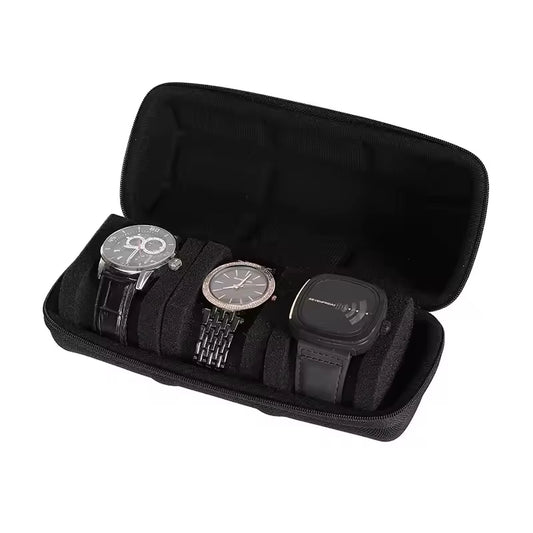 10 Slots Watch Storage Box Watch Zipper Travel Case Portable Watch Organizer Display Holder for Wristwatches and Smart Watches