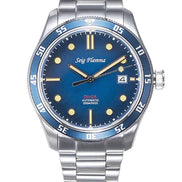 Vintage Diver Watch Men Automatic Mechanical Wristwatches 42Mm Sports Watch Retro Style NH35 Movement Luminous Clock Seig Flamma