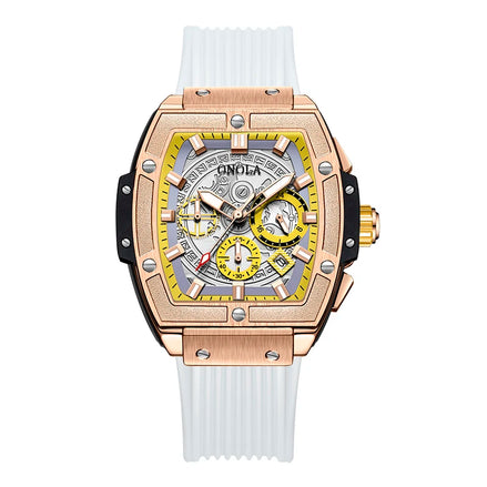 Tonneau Square Big Quartz Watch Man Lumious Chronograph Wristwatch Fashion Casual Style Luxury Man Watch Relogio Masculino